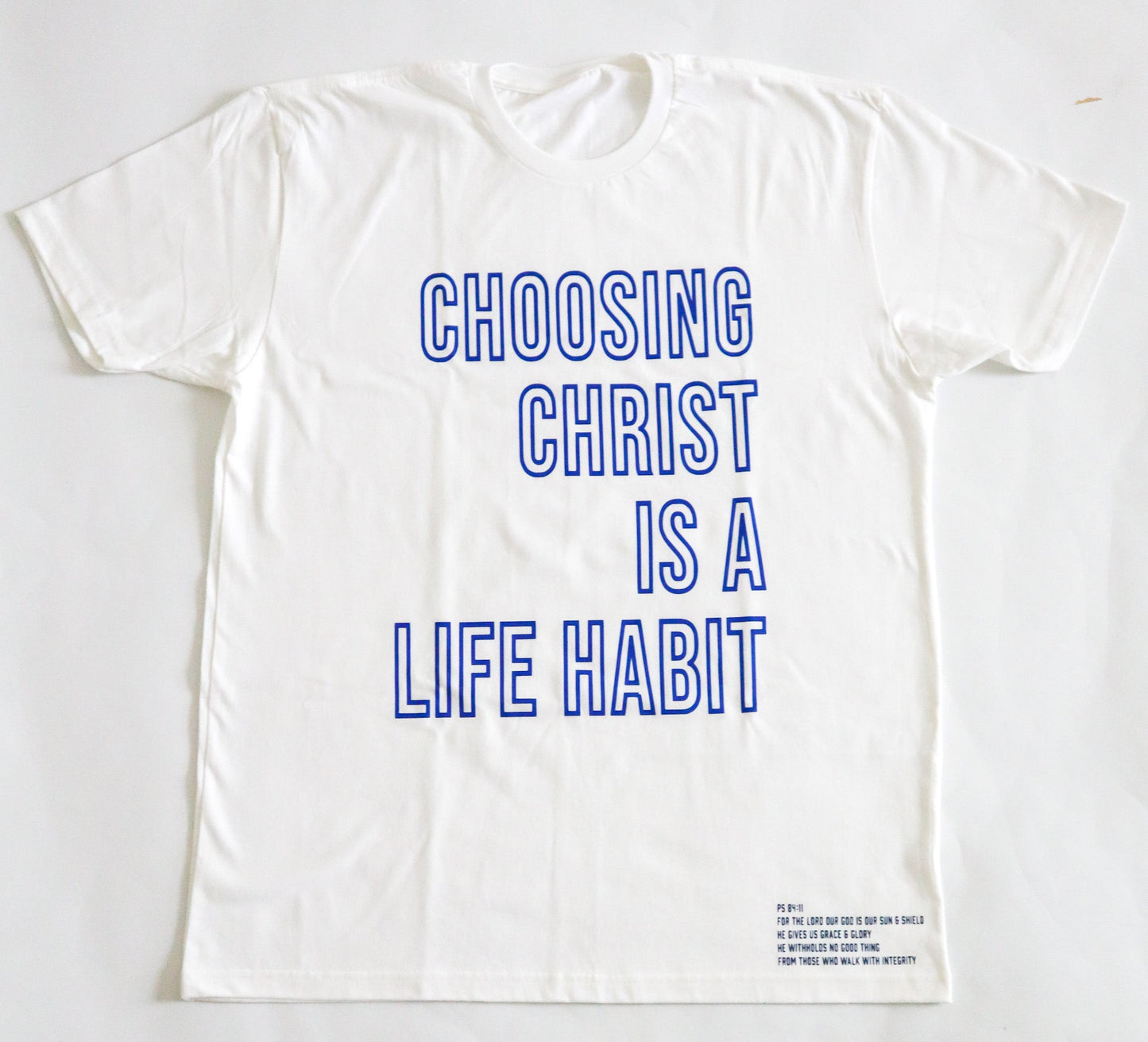 Life Habit Tee Royal Blue/White