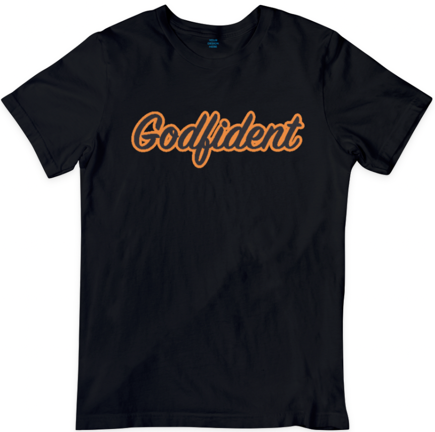 Godfident Signature - Black or White SS Black & Orange