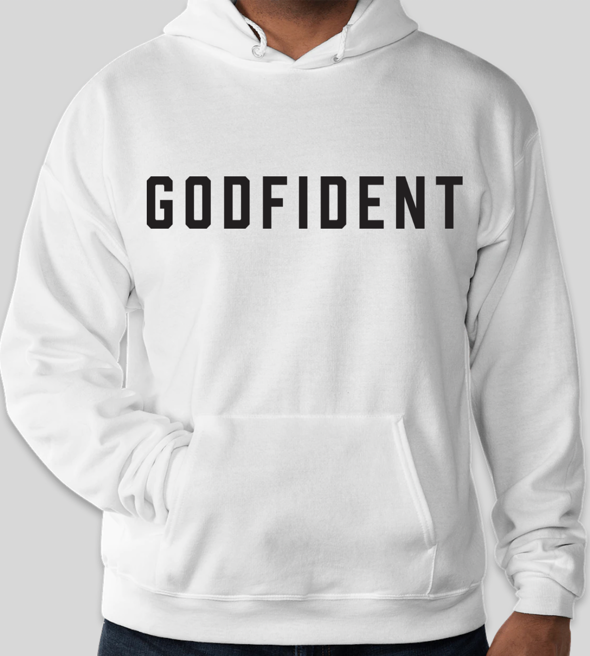 Godfident Hoodie Sweatshirt - White