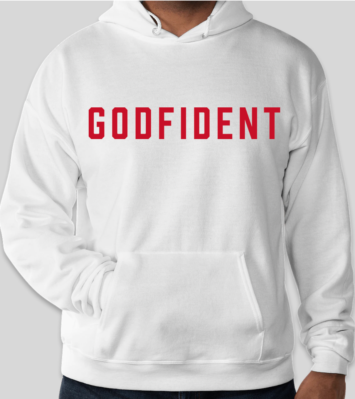 Godfident Hoodie Sweatshirt - White