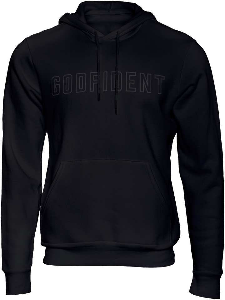 Godfident Hoodie Sweatshirt Black/Black or White/WhIte